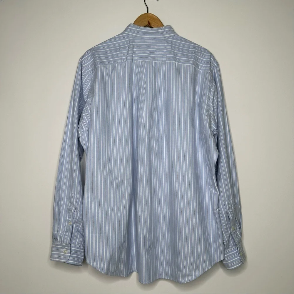 Polo Ralph Lauren Blue Stripe Classic Fit Button Down Shirt Size XL